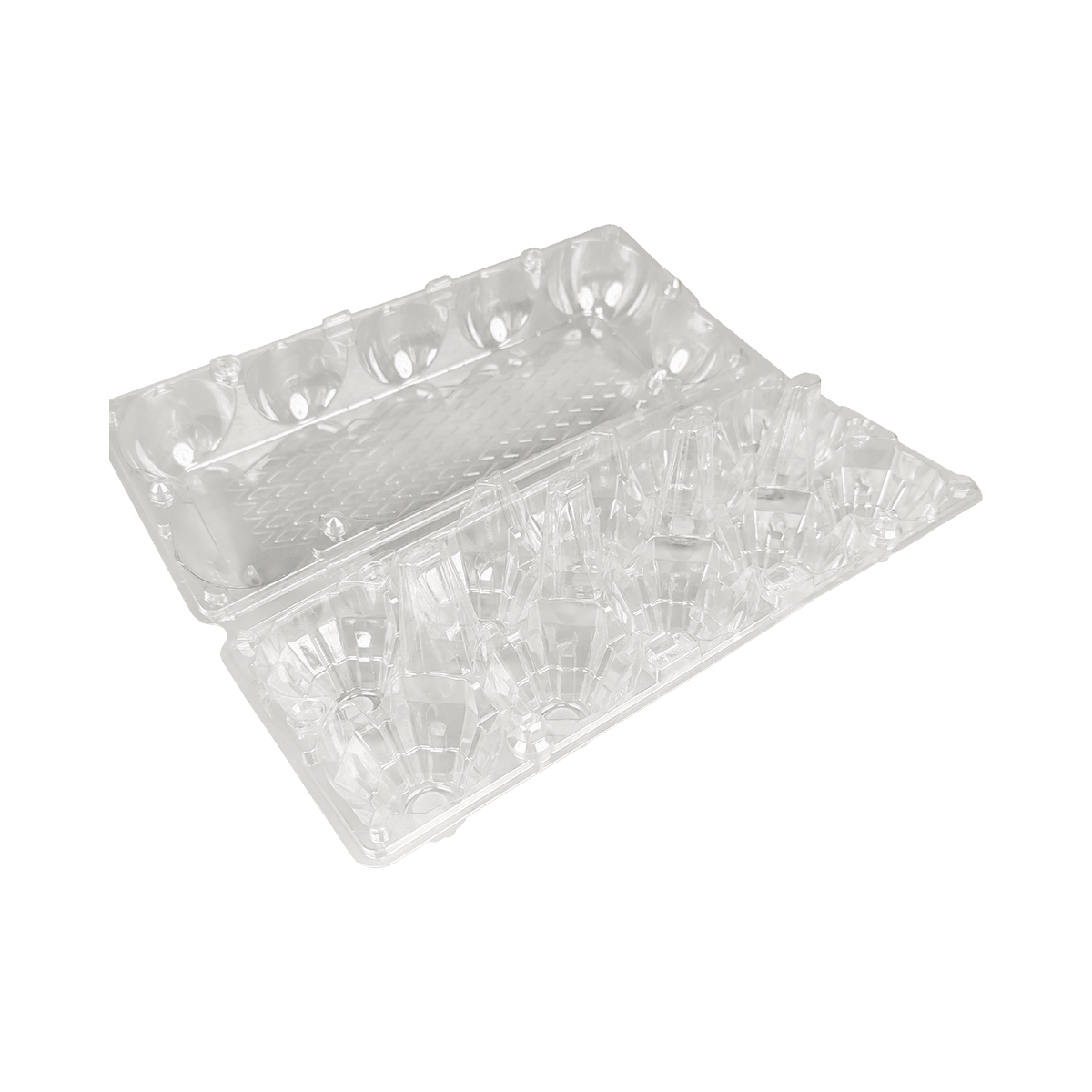 PET透明环保10个鸡蛋纸箱，适合野餐和旅行储存