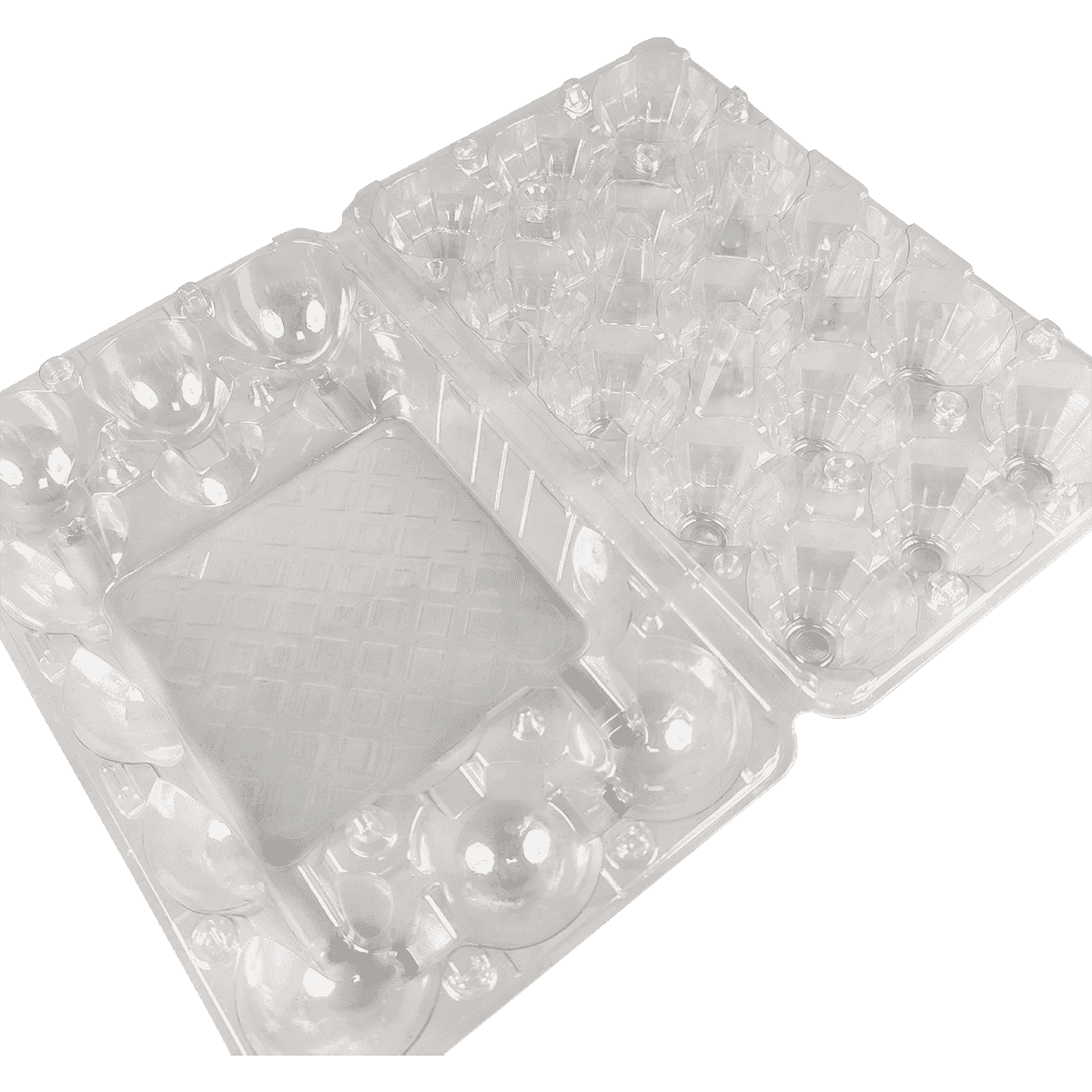 环保PET透明15个鸡蛋纸箱适用于养鸡场和市场展示