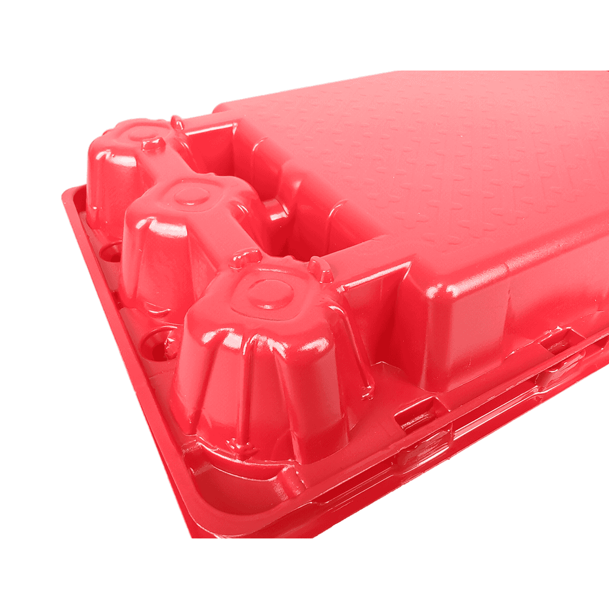 一次性哑光红PET 18鸡蛋盒，适用于农场储存新鲜鸡蛋