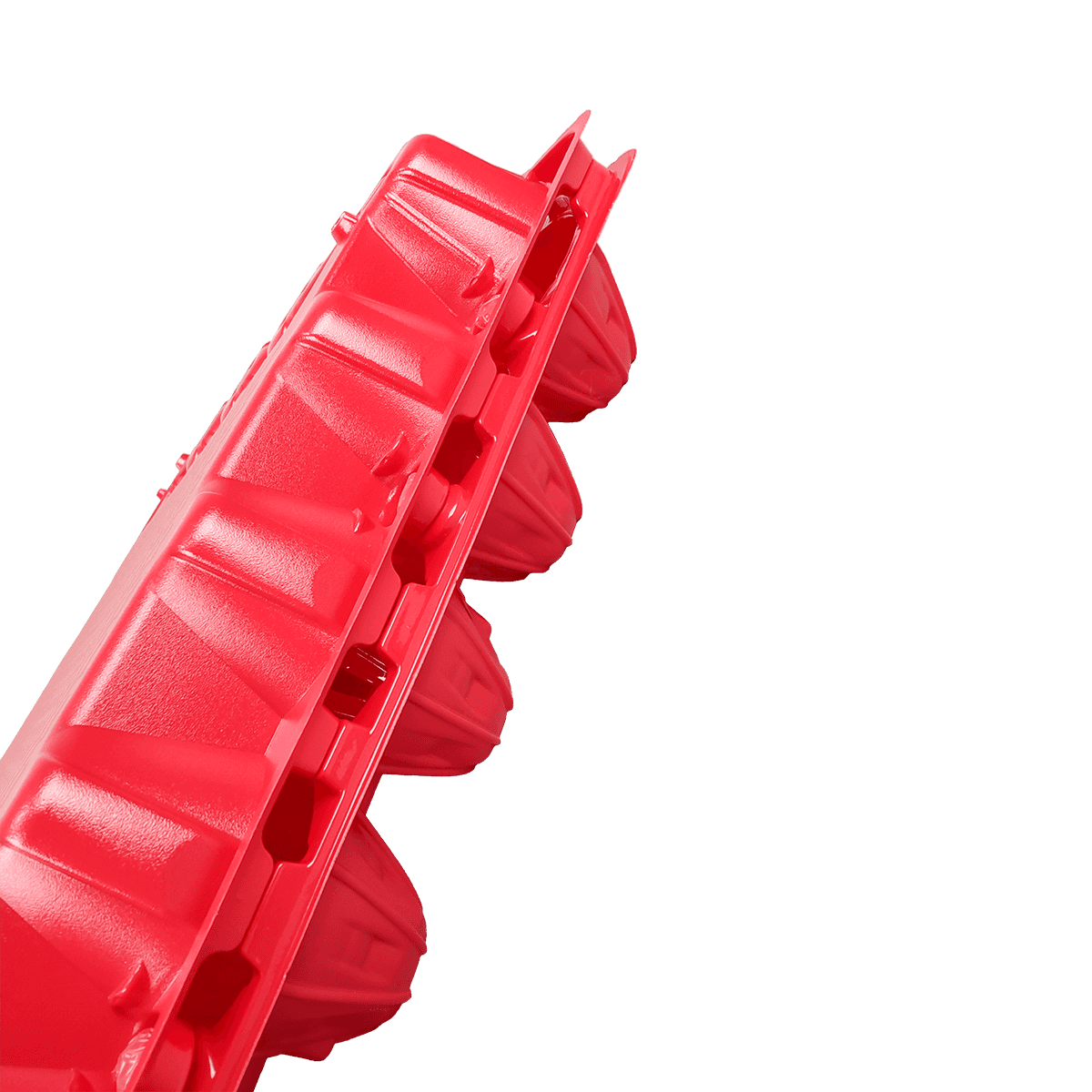 可堆叠的哑光红PET 30鸡蛋盒，用于冰箱 