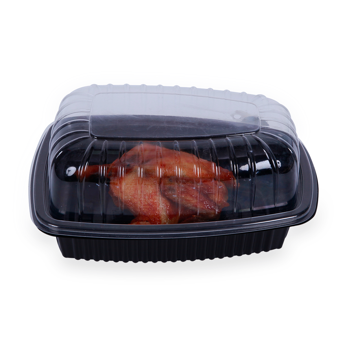 带PP微波烤鸡包装容器的外卖一次性防雾盖