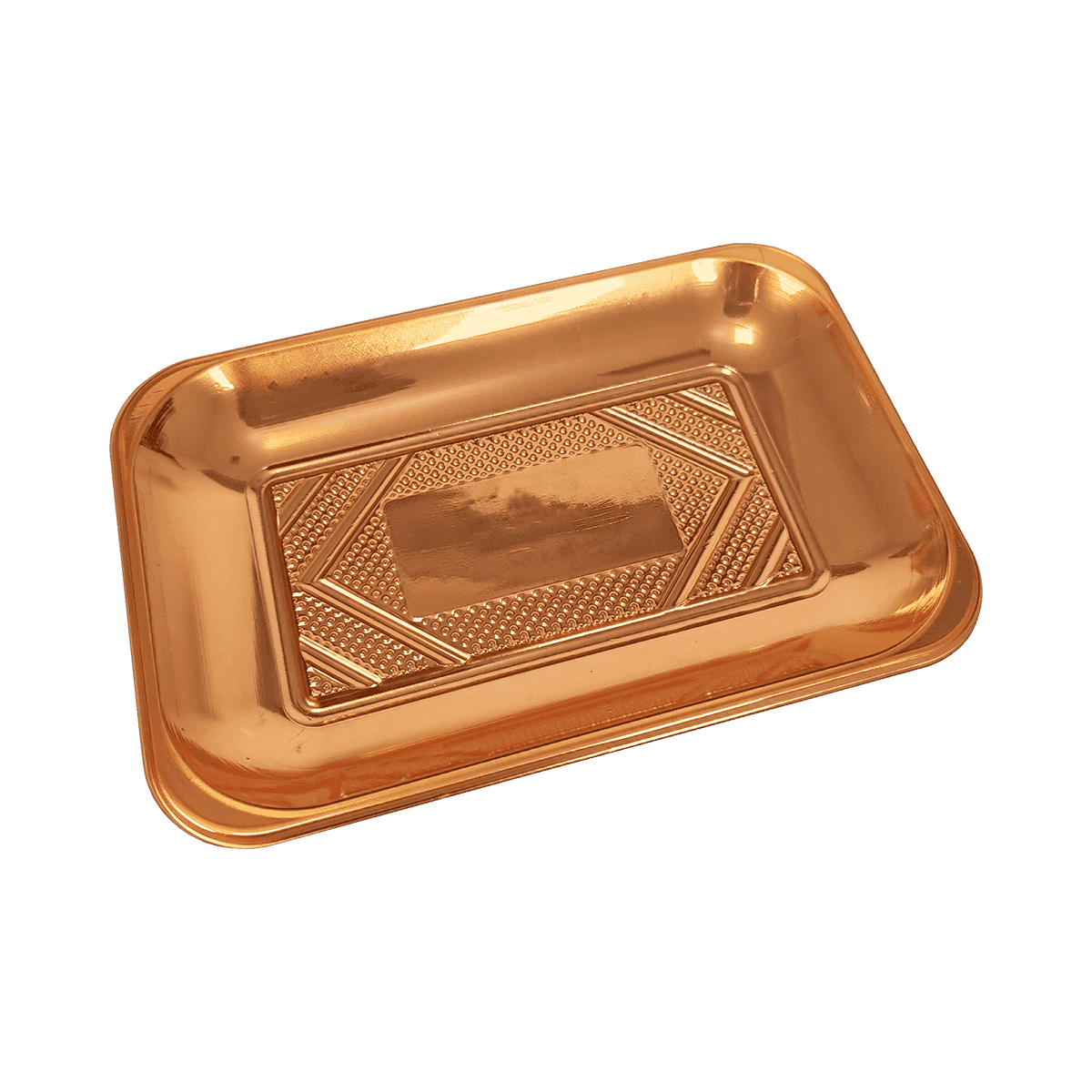 ZK-PET-043 用于食品制备的一次性金色PET食品包装容器