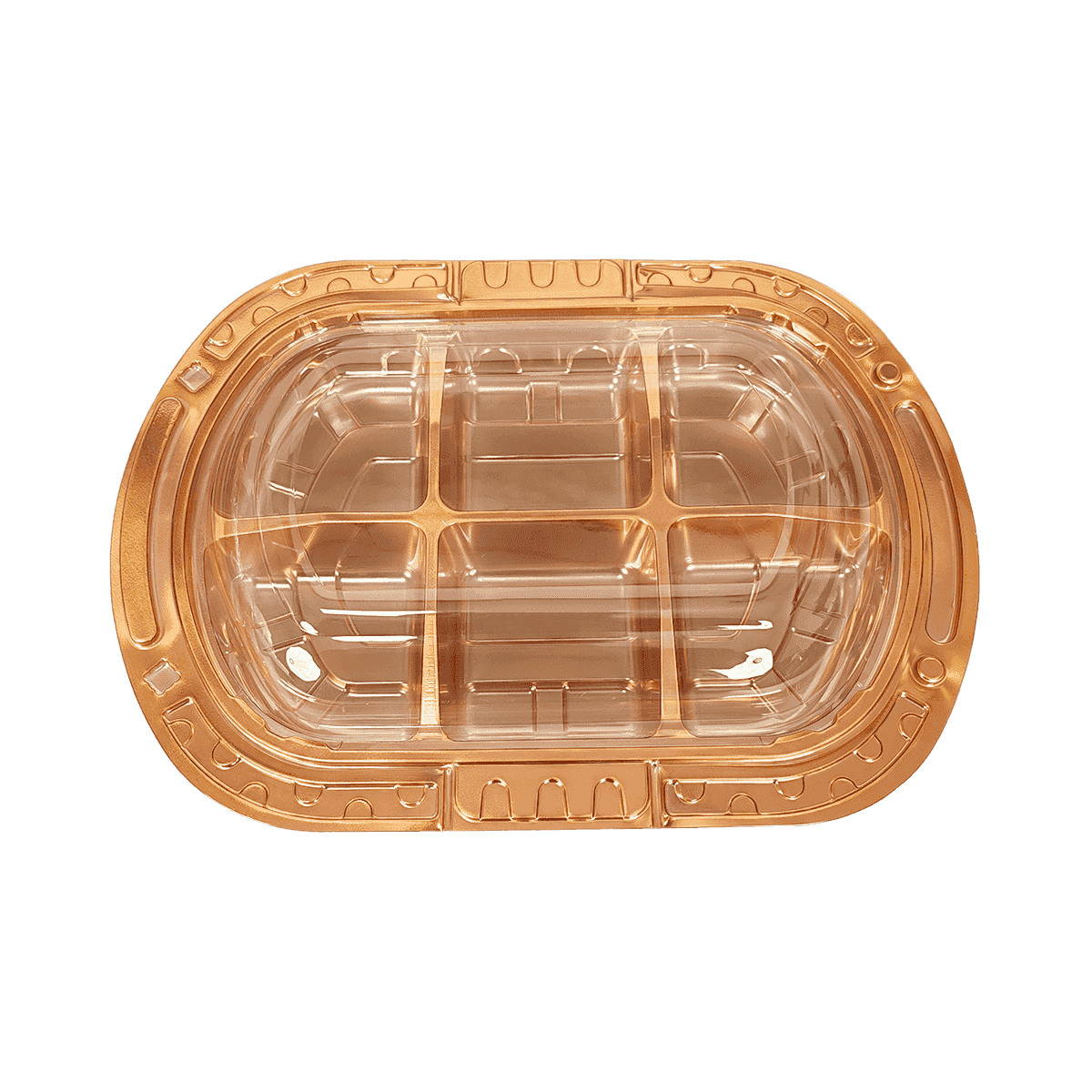 ZK-PET-046 带盖的防漏外卖PET食品包装容器