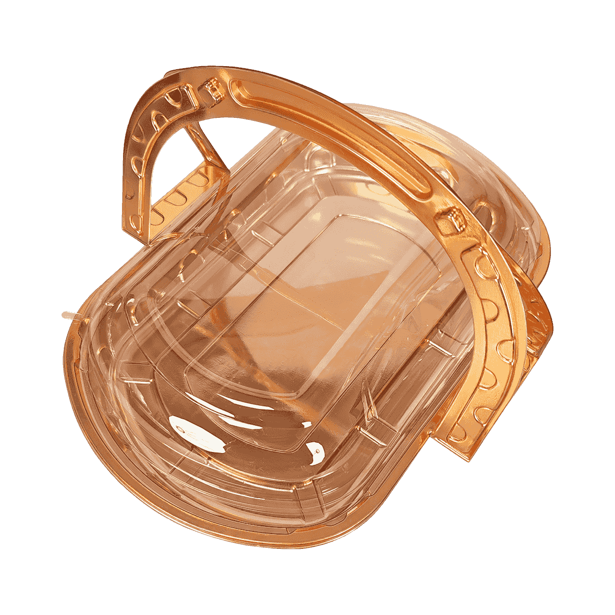 ZK-PET-048 透明盖一次性PET食品包装容器